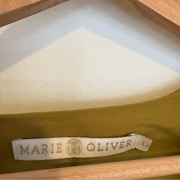 Marie Oliver || Juliet Silk-Blend Belted Ruffle Midi Dress in Green Large - Picture 5 of 10